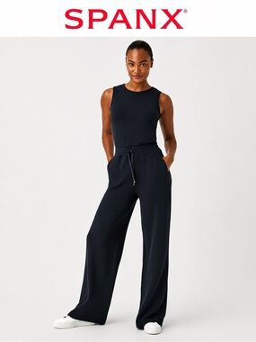 SPANX AirEssentials Black Sleeveless Wide Leg Jumpsuit Size 3X
